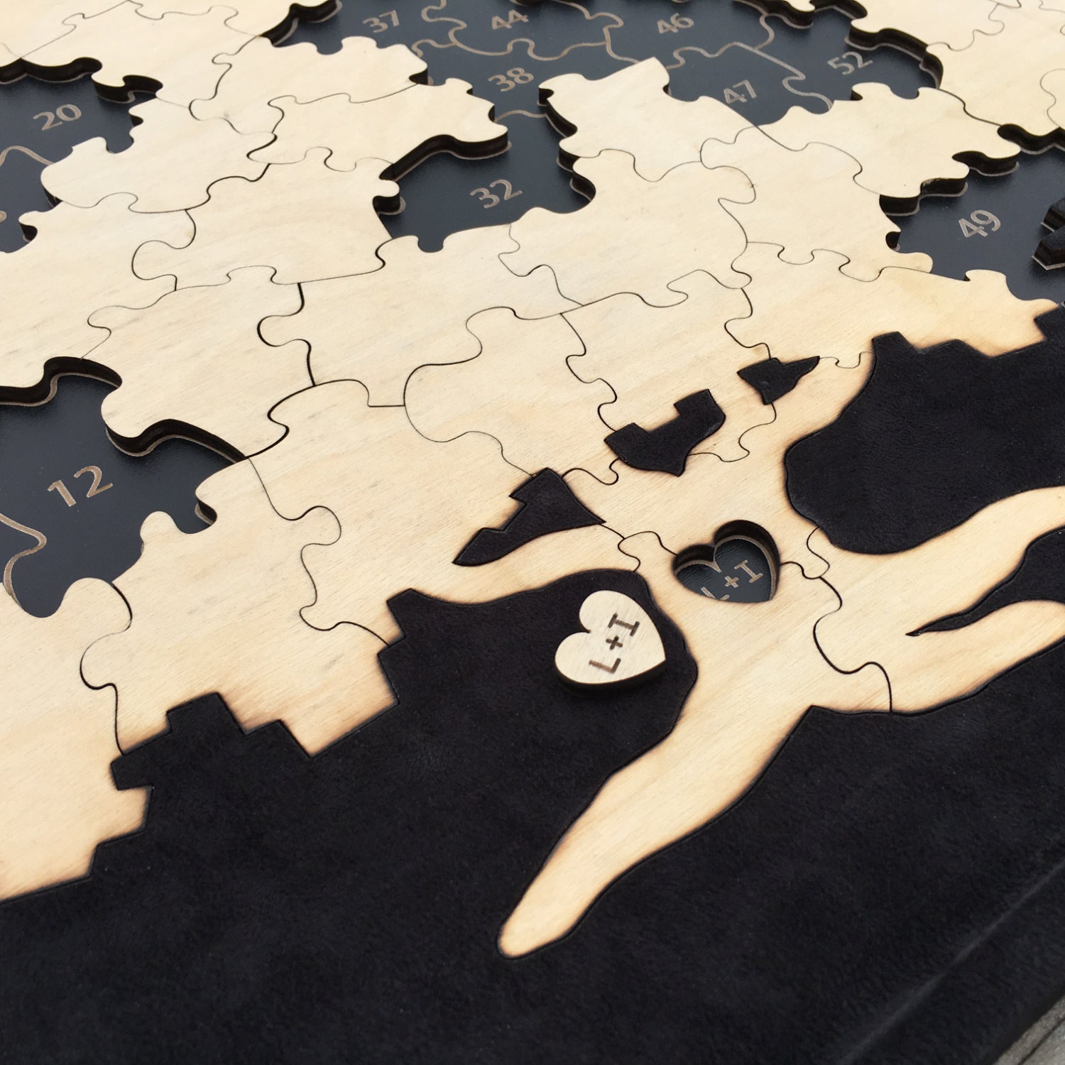 Wedding Guest Book Wood Tree Puzzle Wooden Guestbook ...