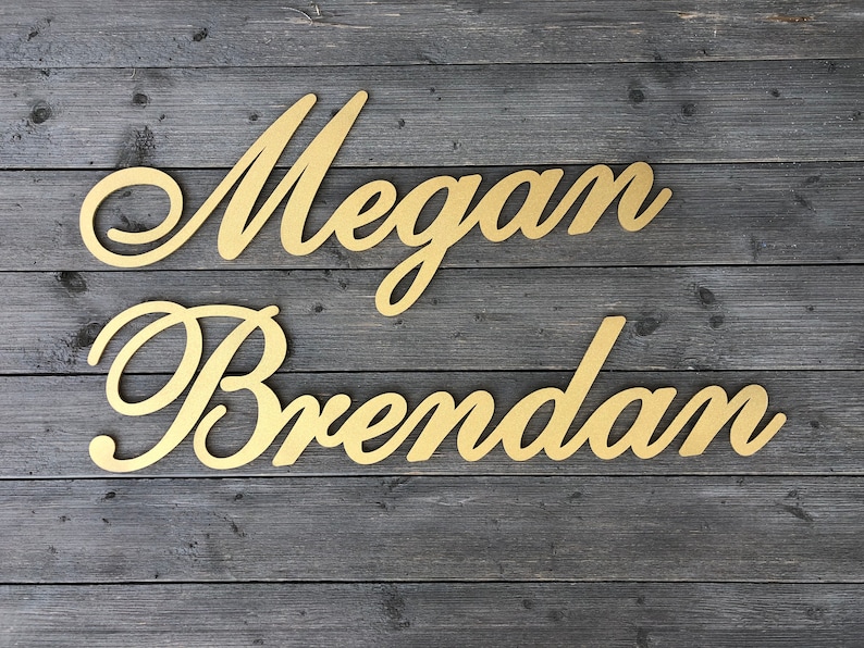 Custom Name Sign Wedding Name Sign Personalized Couples Name Sign Name1 /& Name2 3 pieces Backdrop Sign Version 2