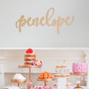 Laser Cut Wooden Name Sign, Personalized Nursery Decor image 6