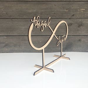 Personalized Infinity Name Sign, Infinity Sign with Names, 14Wx9H inches wide, Custom Name Sign, Table Top, Wedding Sign, Wedding Gift image 4