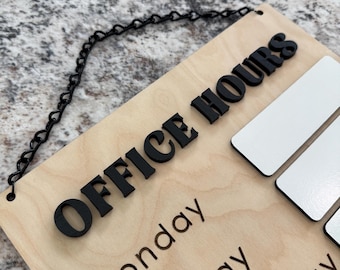 Office Hours Sign | White Marker Board, Boutique Decor