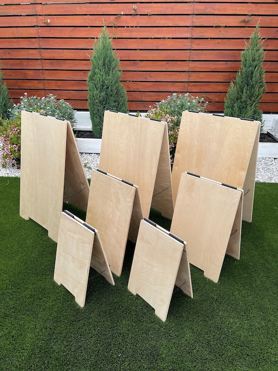 DIY A-Frame Sidewalk Sign, Raw Birch Ply-Wood (Blank)