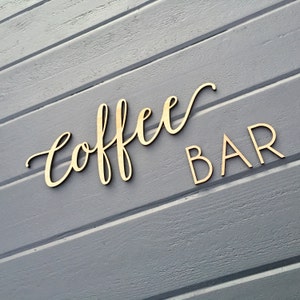 Coffee Bar Wall Sign, Coffee Sign No Backboard Kitchen Office Break Room Home Wall Drink Decor Sign Coffee Station Bar Sign image 6