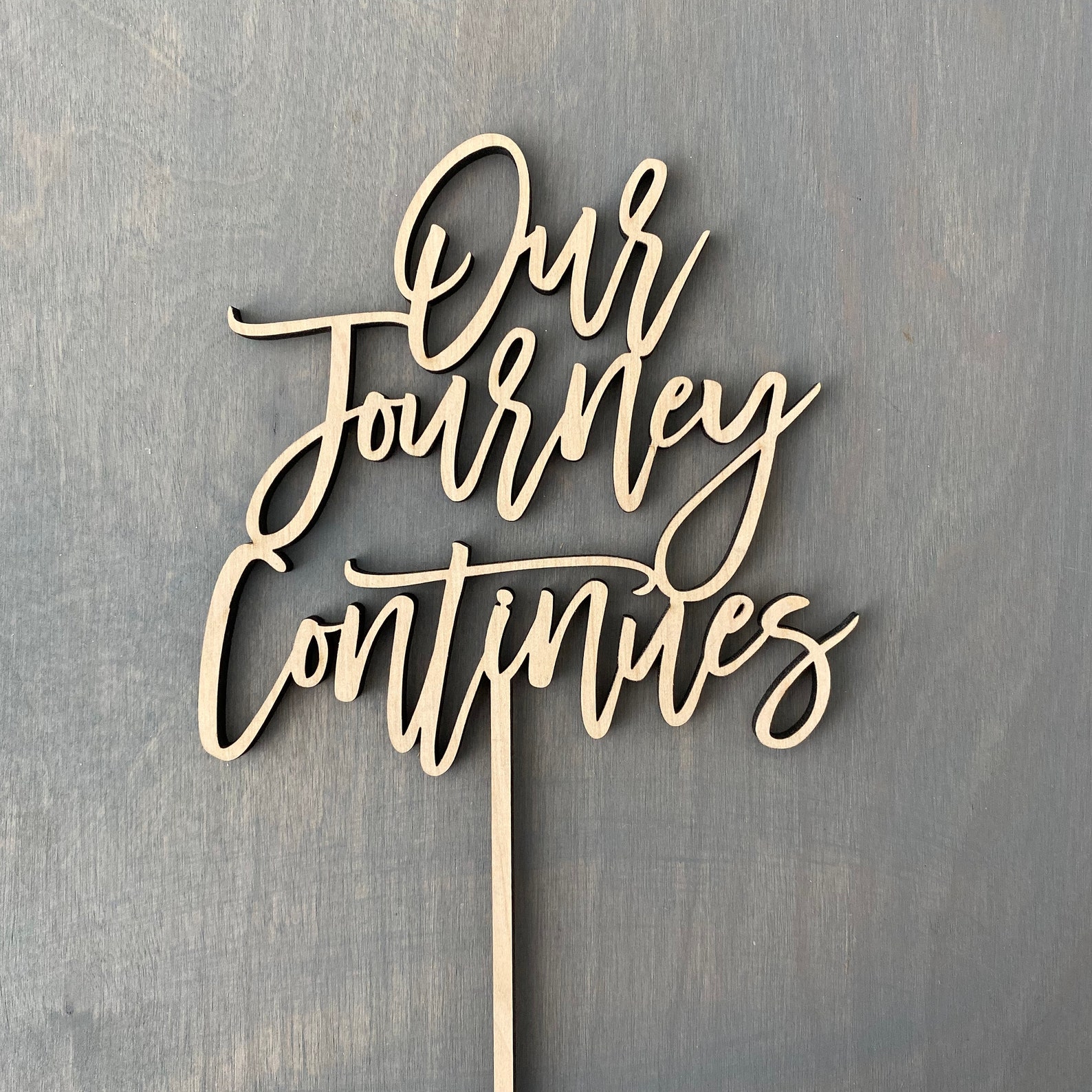 enjoy the journey cake topper