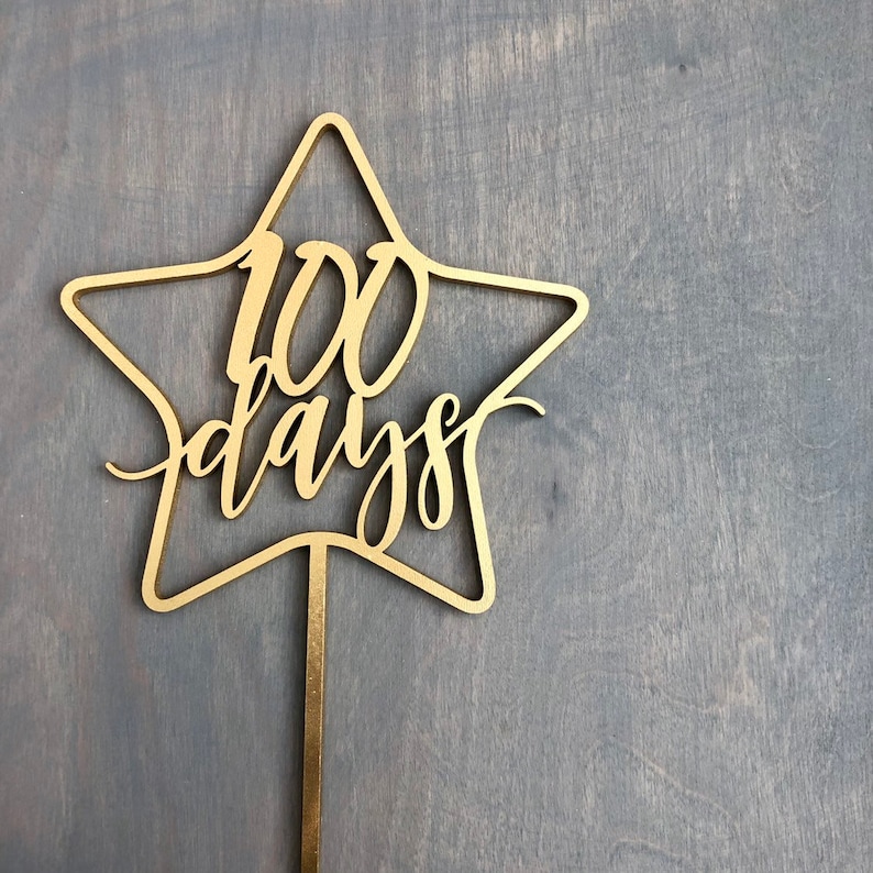 100 days cake topper