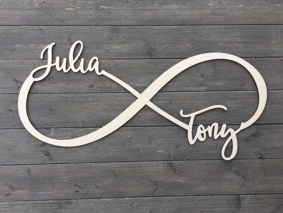 Personalized Large Infinity Name Sign with 2 Names Custom ...