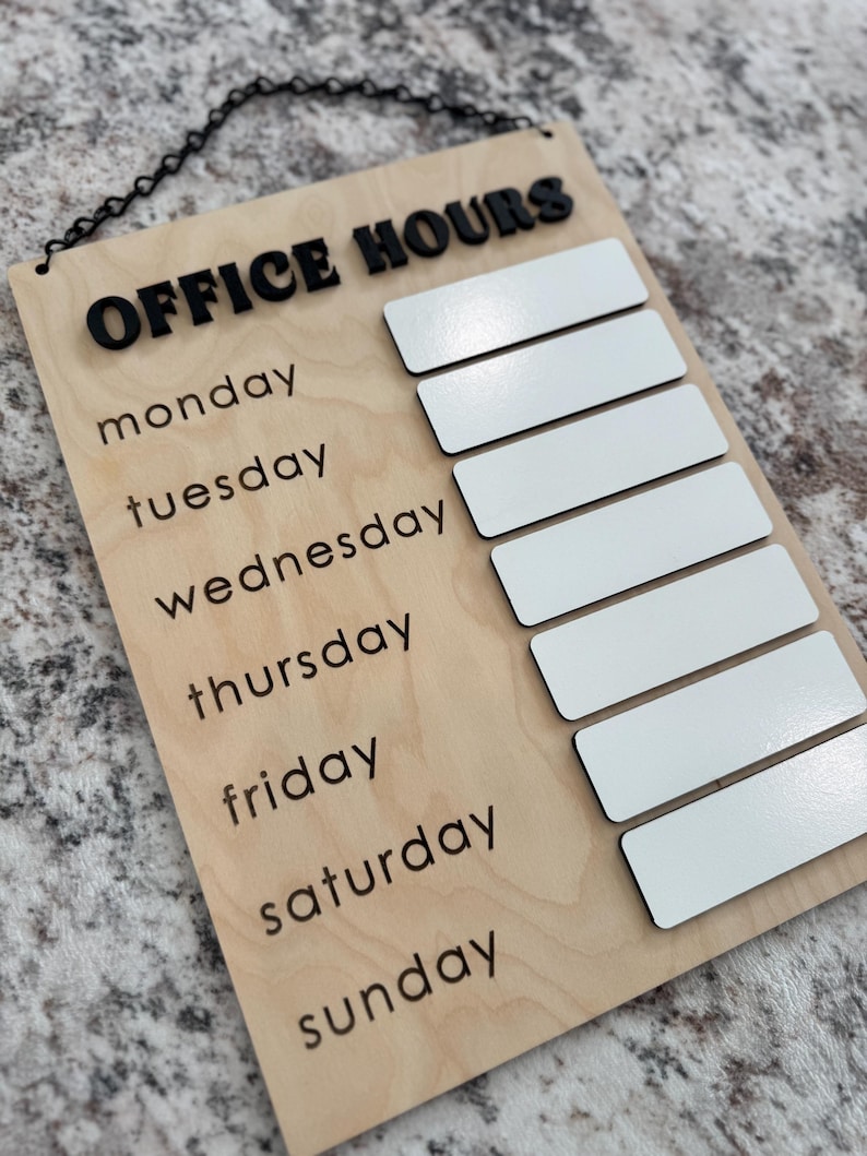 Office Timing Sign Office Hours Sign | White Marker Board, Boutique Decor - Etsy