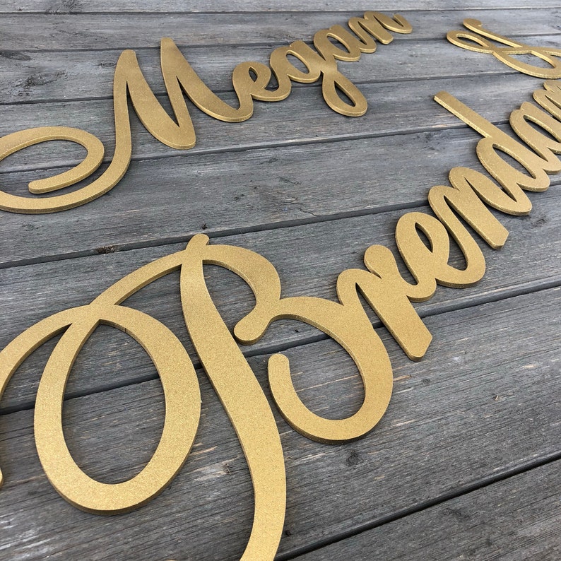 Custom Name Sign Wedding Name Sign Personalized Couples Name Sign Name1 /& Name2 3 pieces Backdrop Sign Version 2