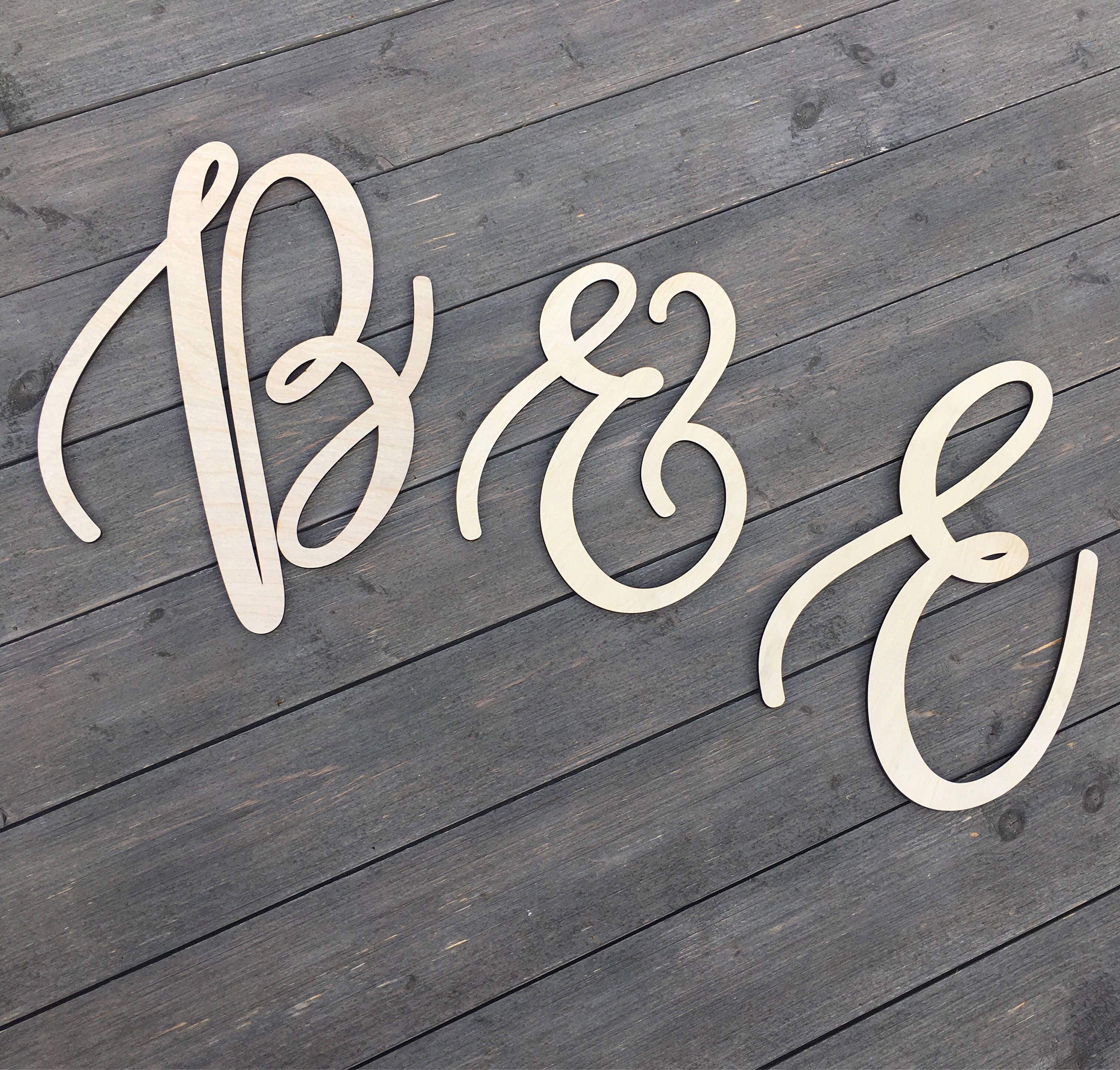 Personalized Wood Initial Sign – 10 Inch Wedding Backdrop Letters - Etsy