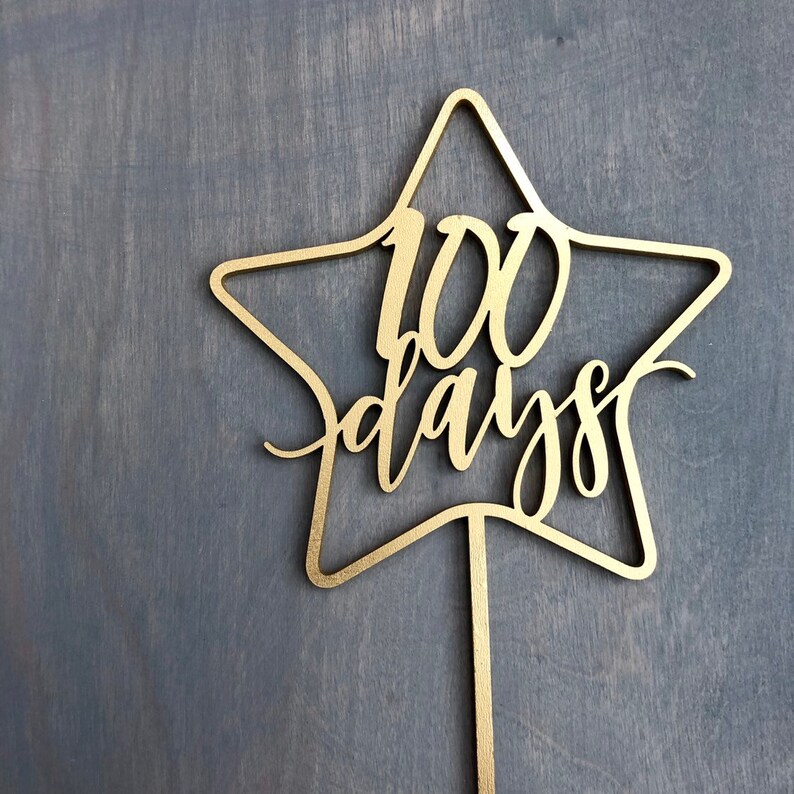 100 days cake topper