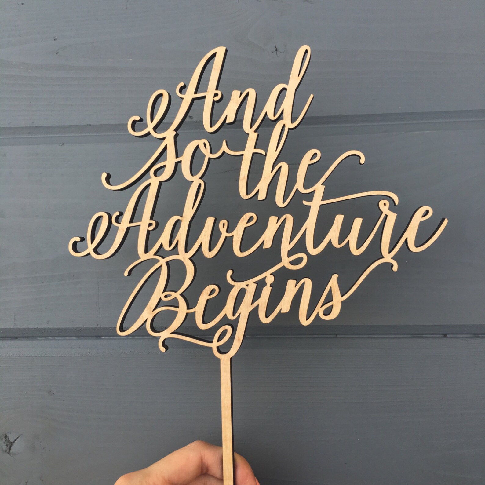 And so the adventure begins Wedding Cake Topper 6.5W | Etsy