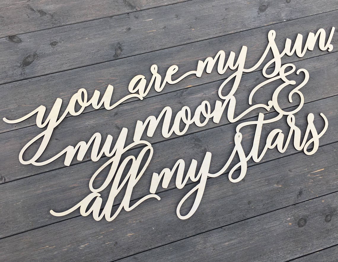 Eres mi sol mi luna y todas mis estrellas Firma | Etsy