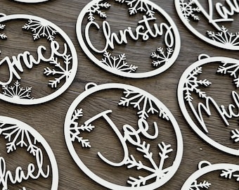 Personalized Name Snowflake Ornament - font2 - Christmas Gift