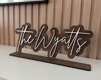 Personalized Name Sign - Table Top - Script Style