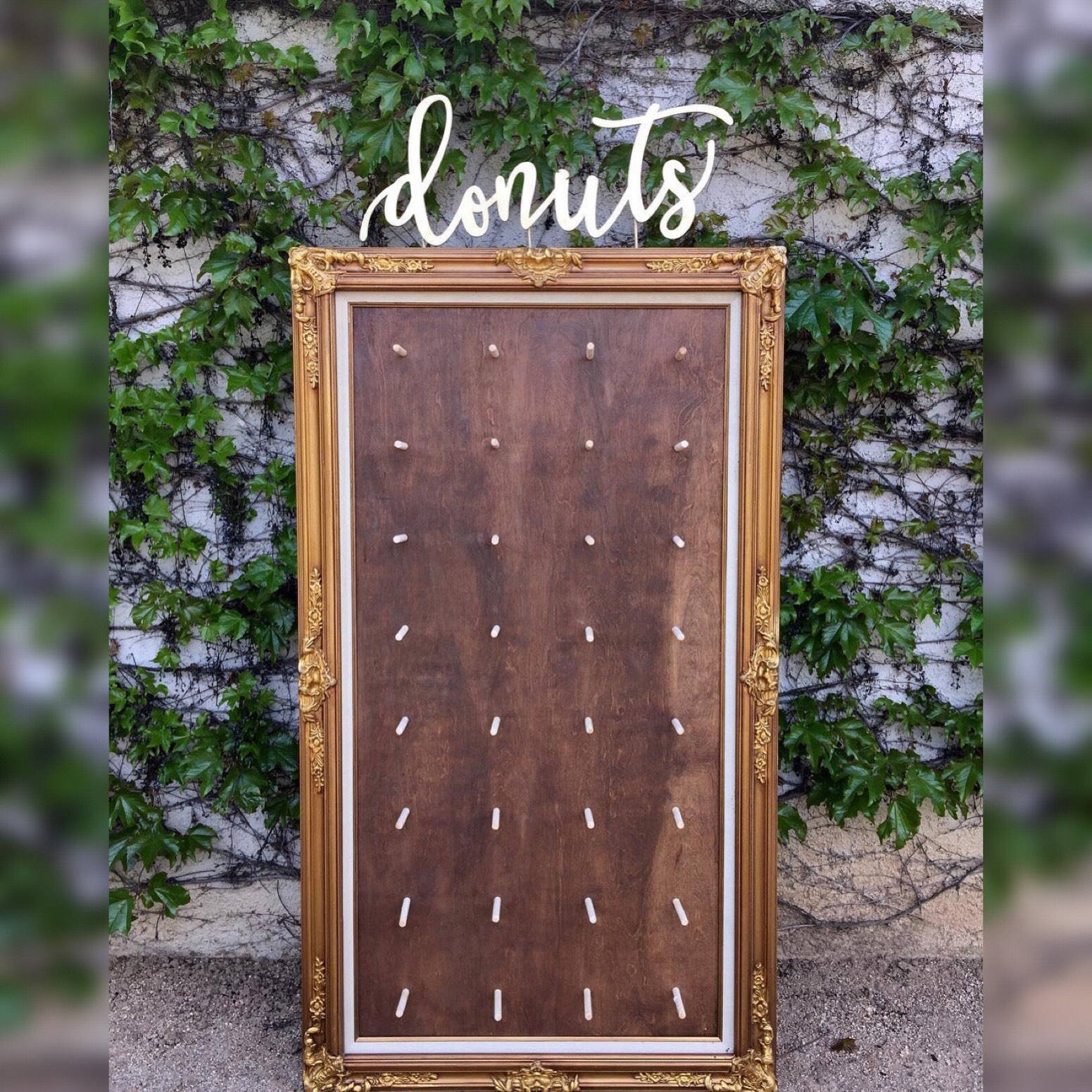 Donuts Sign Only - Peg board NOT included - Donuts Wood Sign, Donut Bar Sign, Dessert Table Sign, Wedding Sign, Bridal Sign