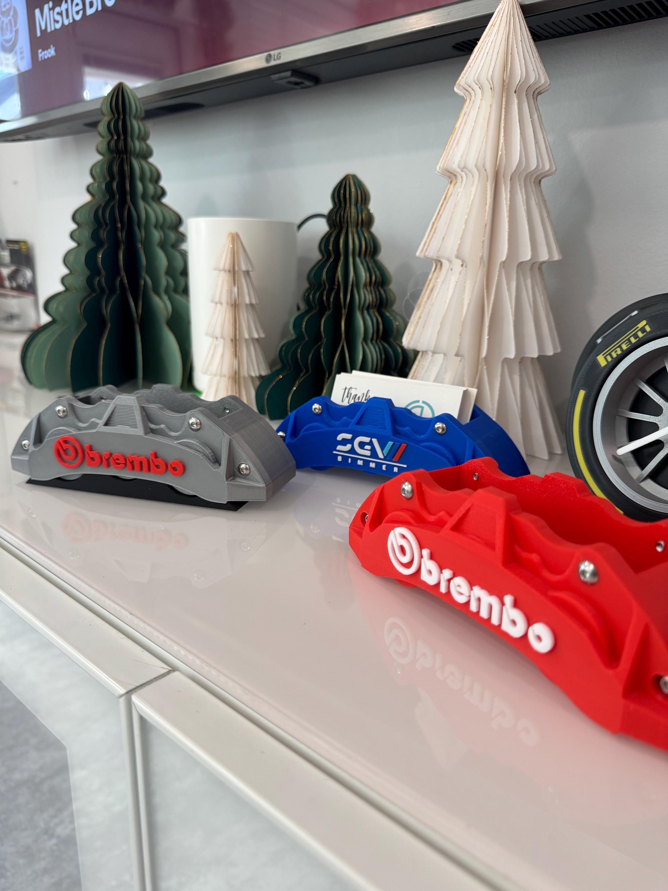 3D Printed Brake Caliper Business Card Holder - Car Lover Desk ...