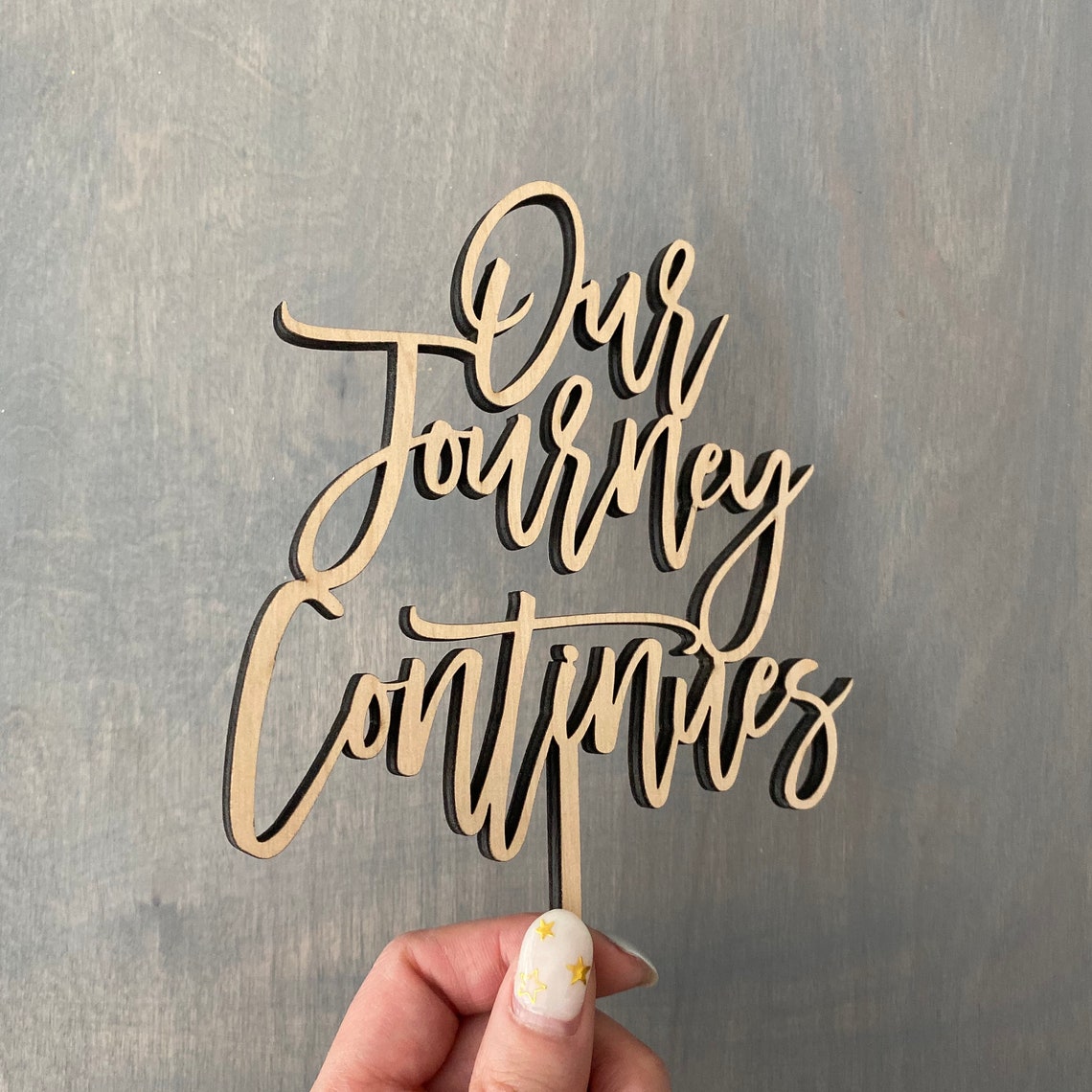 enjoy the journey cake topper