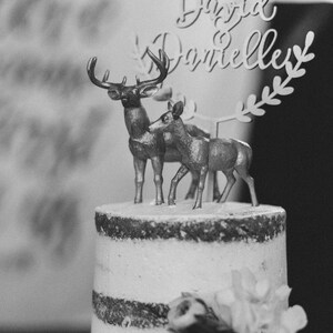 Personalized Half Wreath Name Wedding Cake Topper 6W inches, Custom Wedding Cake Topper, Personalized Unique Wedding Cake Topper image 7