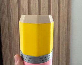3D Printed Pencil Cup – PLA Desk Organizer, Kids Art Decor