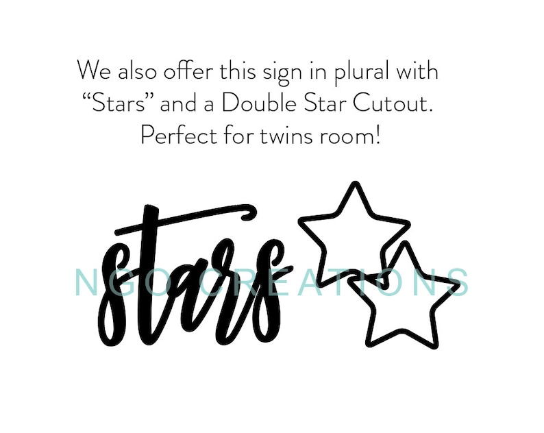 Twinkle Twinkle Little Star Sign, No Backboard, Small Quote Wall Sign, Nursery Sign, Baby Room, Baby Shower Gift, Lullaby Cute Unique image 10