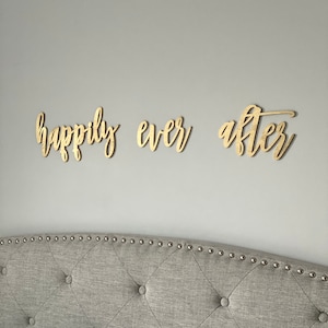 Happily Ever After Sign, Wedding Sign, Bridal Sign, Master Bedroom Decor, Fairytale Wall Sign, Baby Room Sign, Storytime