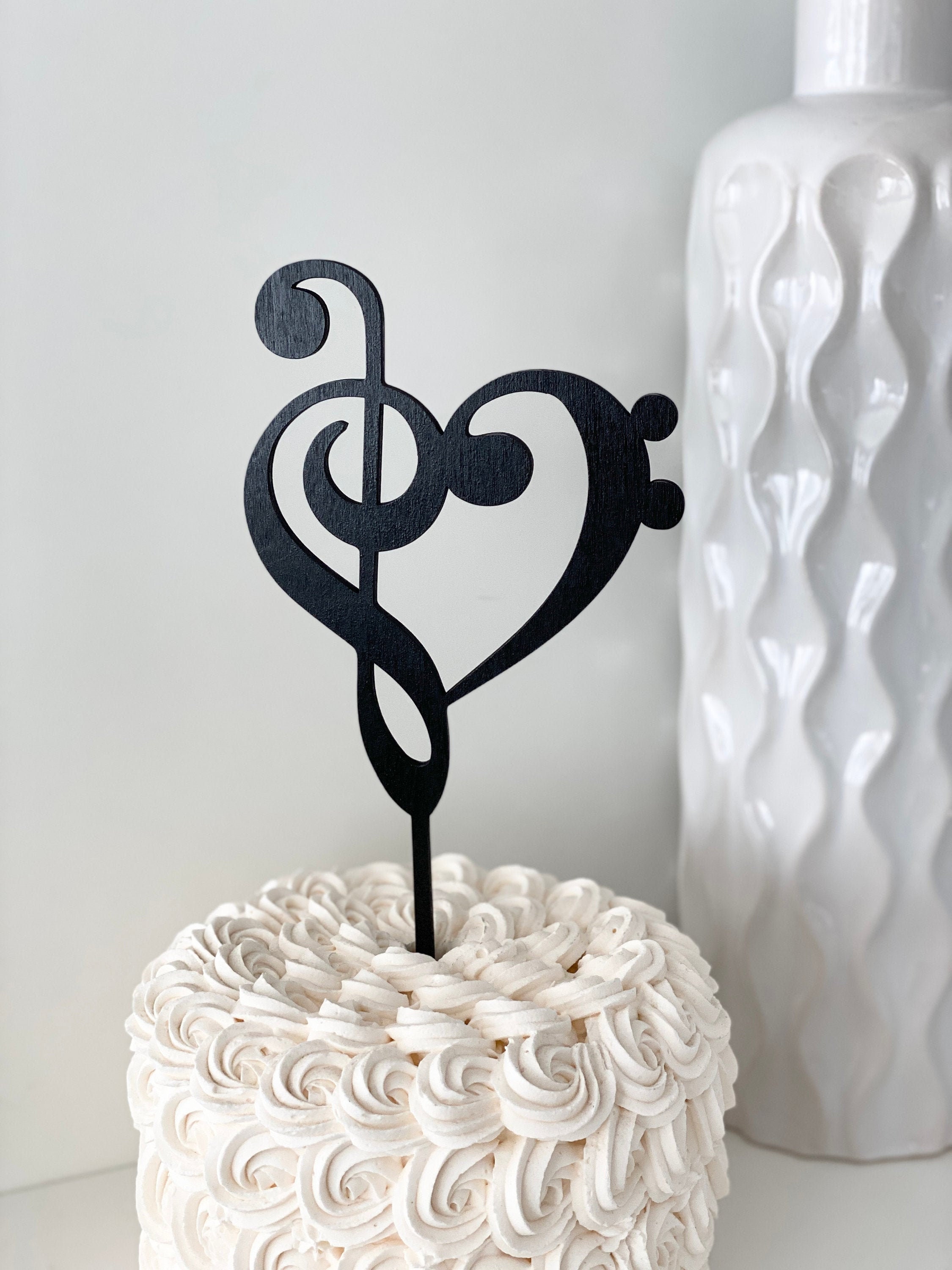 Love Music Note Cake Topper for Weddings Events Parties Laser Etsy