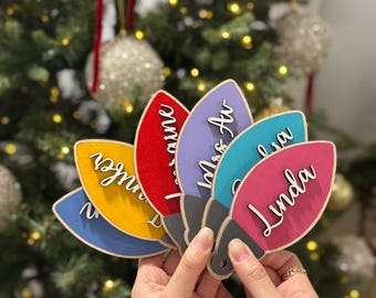 Personalized Name in Christmas light bulb