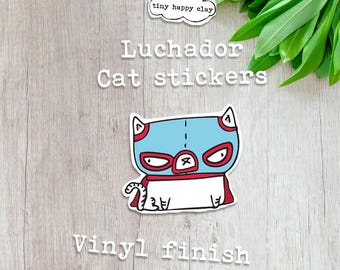 Luchador Cat Sticker