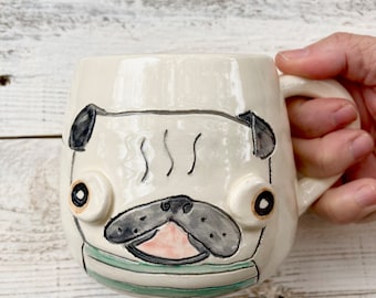 Google Eyed Pug Mug