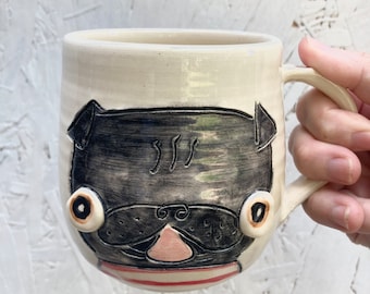 Black Pug Mug