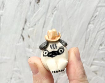 Pug Tiny Cowboy Totem