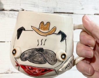 Howdy Pug Mug