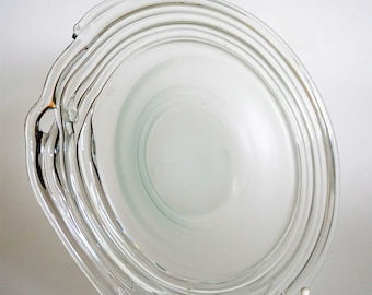 Plateau Glasschale aus der Linie „ Arte“ ,Transparent, Farbig und Mix, mundgeblasenes Glas, Handarbeit, Signiert