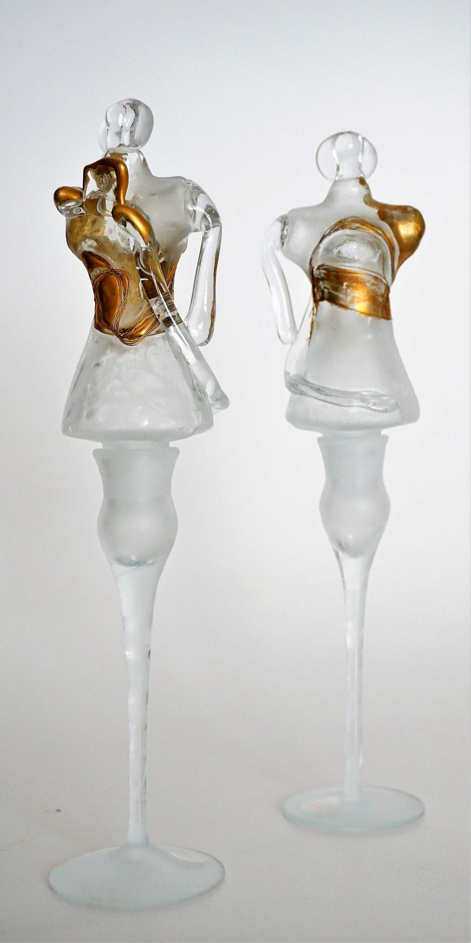 Sculpture Bottle Set of 2 Handmade Signed Etsy