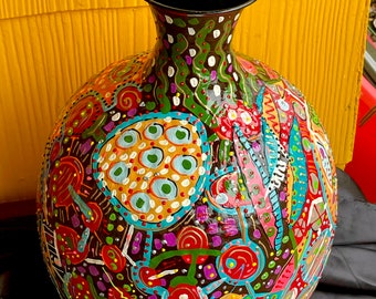 Unusual colorful vase