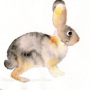 Bunny Painting - Desert Cottontail - LARGE print - Rabbit Painting - Bunny Art image 1