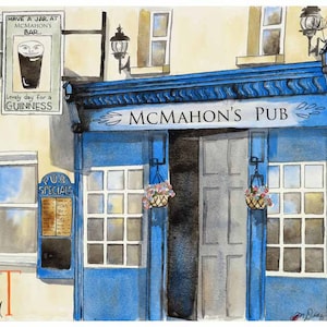 Personalized Pub Painting - Fine Art Print - Irish Pub - Ireland Custom Print - Custom Artwork - Ireland Pub Painting - Holiday Gift Idea