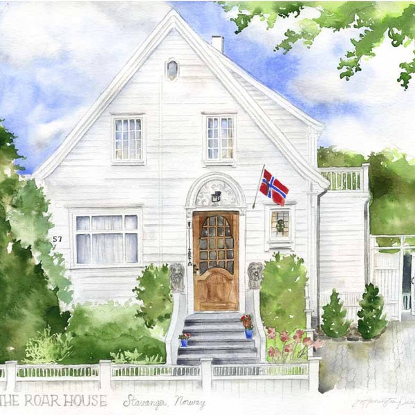 Custom House Painting - Watercolor House - Home portrait - Original House painting - Housewarming gift