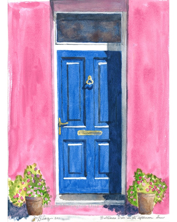 Irish Door Painting Baltimore Door In The Afternoon Sun Etsy