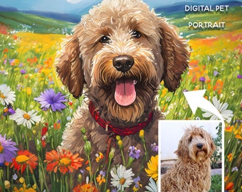 Watercolor pet portrait painting from photo, custom dog portraits, custom portrait pet, pet family portrait, beautiful pet portrait trending