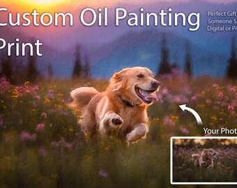 Pet oil painting, custom puppy portrait, dog oil painting, pet oil portrait, picture to painting, custom cat painting, paint your pet