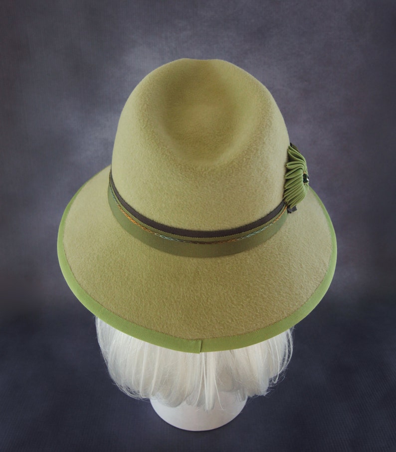 Spring Green Fedora. Wide Brim Women's Hat. Racing Fashion Etsy