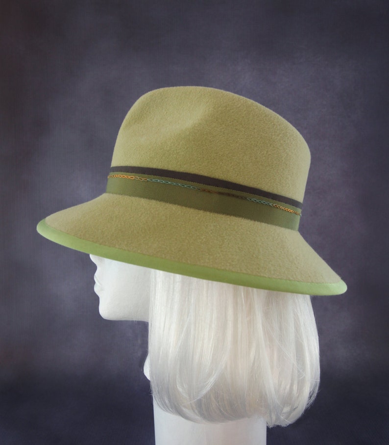 Spring Green Fedora. Wide Brim Women's Hat. Racing Fashion Etsy
