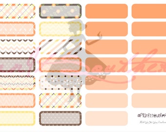 Fall Themed Quarter Boxes / Planner Stickers / Planner Icon / Travelers Notebook / Personal Planner / Bujo / Life Planner