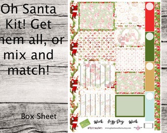 Oh Santa! / Weekly Kit / Holiday Stickers / Planner Stickers / Travelers Notebook / BuJo / Life Planner