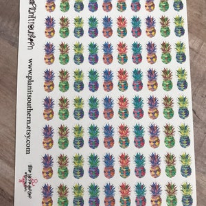 Watercolor Pineapples  / Planner Stickers / Planner Icon / Travelers Notebook / Personal Planner / Bujo / Life Planner
