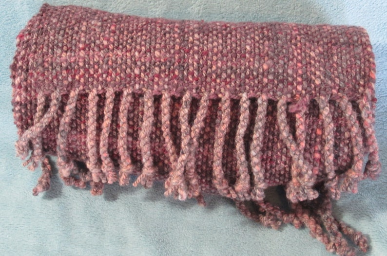 Brick Handwoven wool scarf image 1