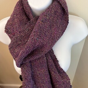 Surprise - hand woven scarf from hand spun wool scarf