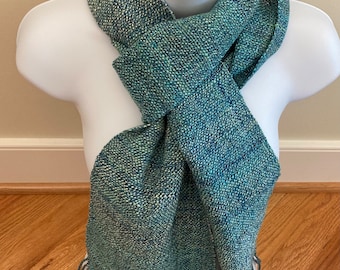 Same song - hand woven scarf from hand spun merino and other fine wool, silk, and soy silk