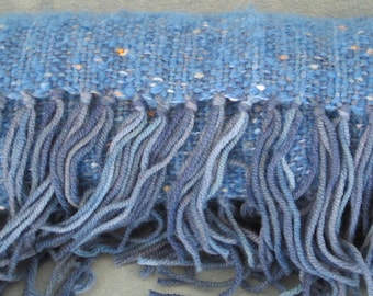 Glacier -- handwoven merino, silk, and mohair scarf.